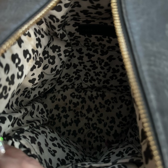 REBECCA MINKOFF backpack Black leather leopard interior full size - Picture 5 of 9